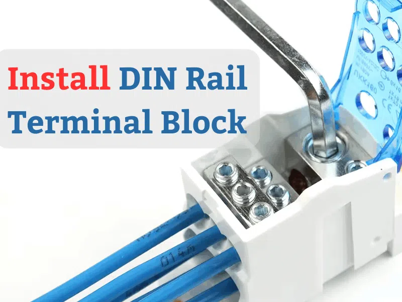 how to install DIN rail terminal block
