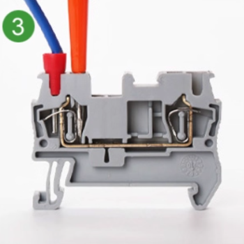 Check wire is firmly locked in ST push-in terminal block